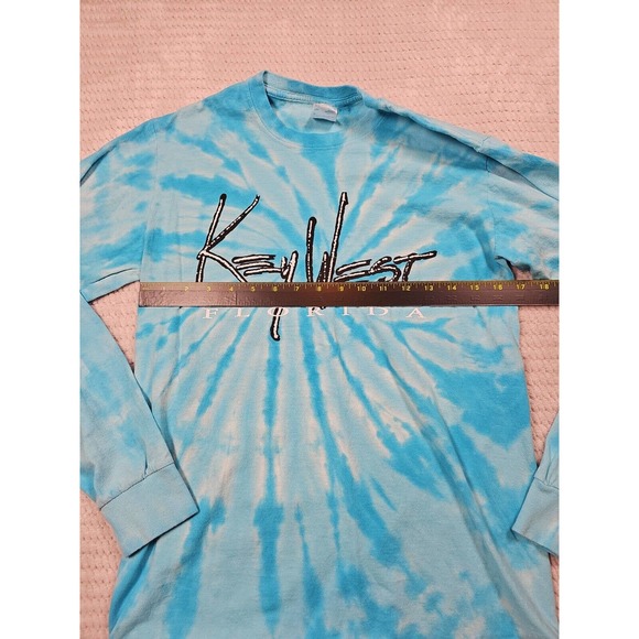 Key West Florida Shirt Womens Small Blue Tyedye Long Sleeve Destination Tee - Picture 3 of 6